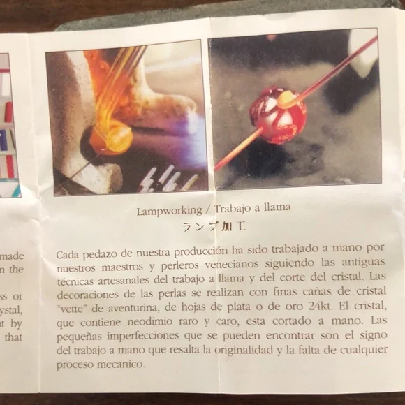 BEAUTUFUL HAND CRAFTED ITALIAN CRYSTAL EARRINGS BY VEECHIA MURANO - Picture 11 of 14